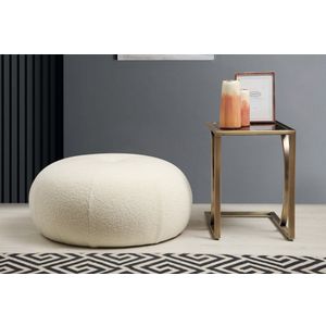 Tina - Bouclet White Pouffe