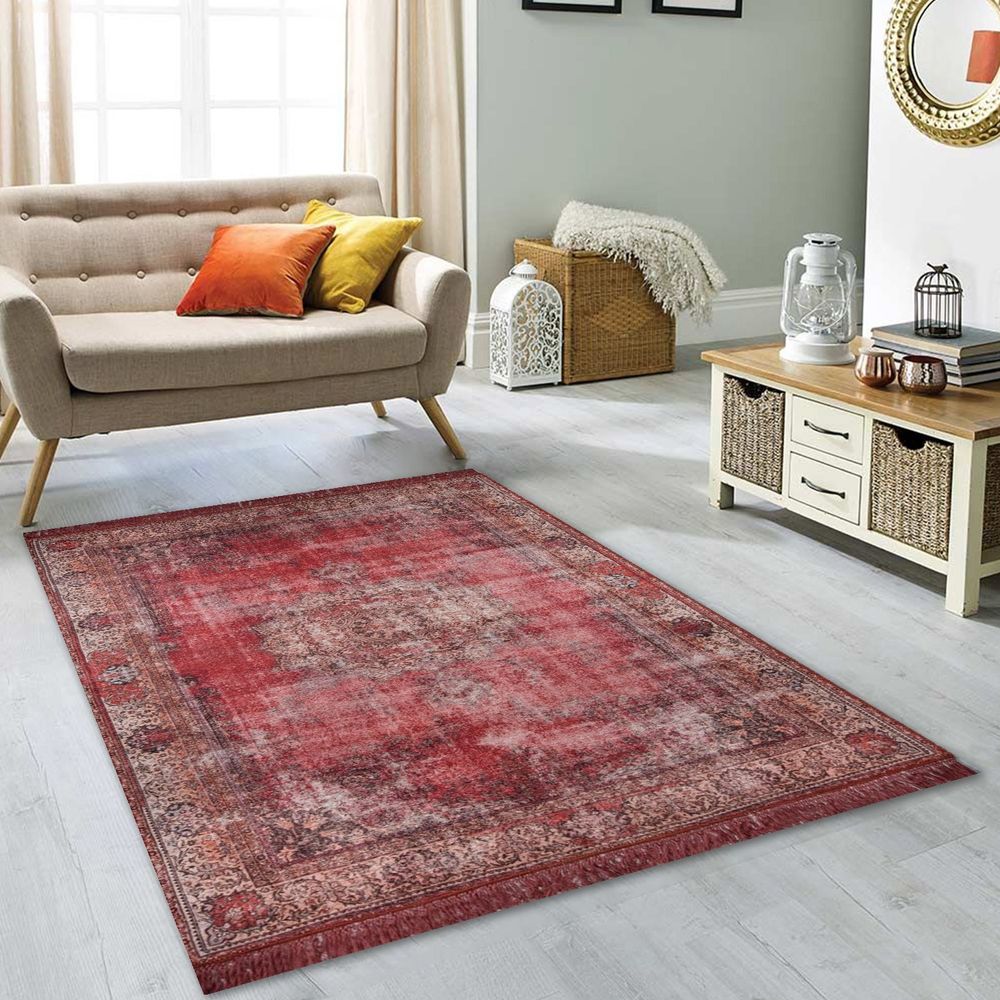 Blues Chenille - Crveni AL 119 Višenamjenski Tepih (75 x 230 cm) slika 2