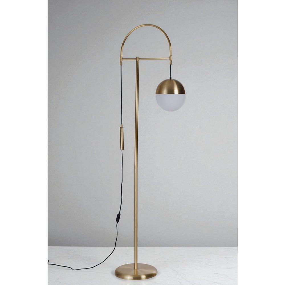 Opviq Podna lampa 883, Bijela, Zlatna slika 1