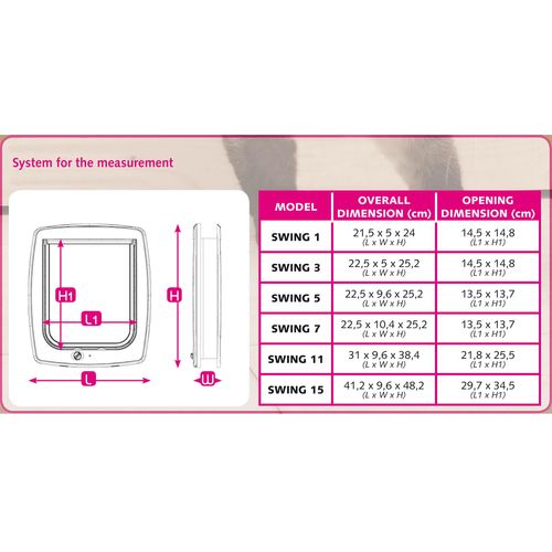 Ferplast Swing 3 Vrata za mačke i male pse Bijela slika 3