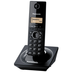 Panasonic telefon bežični, DECT/GAP, 1.25" LED display, crni, KX-TG1711FXB