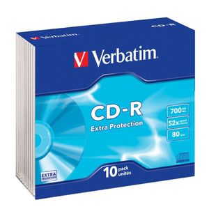 CD-R Verbatim #43415 700MB 52x sc10 Extra Protection