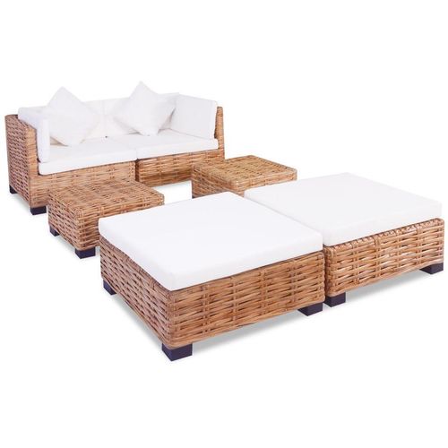 Sofa Set 16 kom Prirodni Ratan slika 9