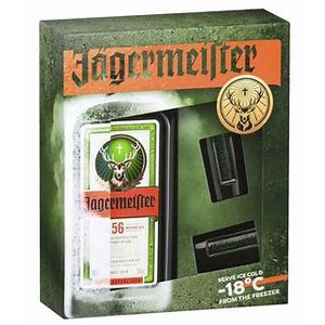 Jägermeister biljni liker 35% vol. 0,7 l  +2 čaše, poklon kutija