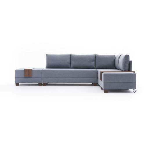 Atelier Del Sofa Kutna garnitura na razvlačenje, Plava, Fly Right - Blue slika 5