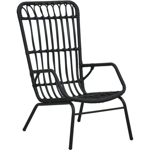 Vrtna stolica od poliratana crna slika 1
