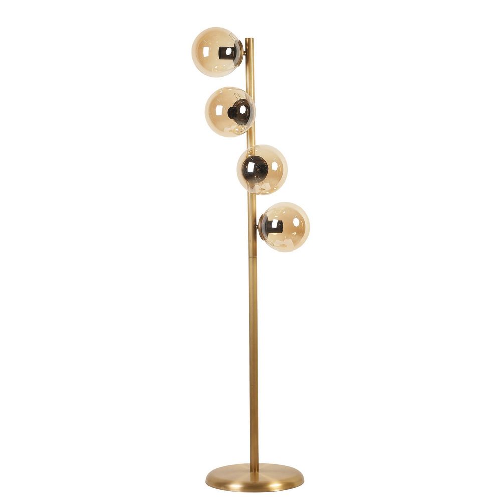 Simay 4 Lü Eskitme Bal Camlı Lambader Gold Floor Lamp slika 2