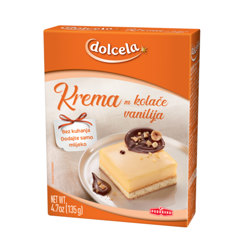 Dolcela Krema za kolače okus vanilija 135 g slika 1