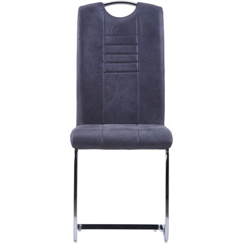 Konzolne blagovaonske stolice sive 6 kom umjetna brušena koža slika 17