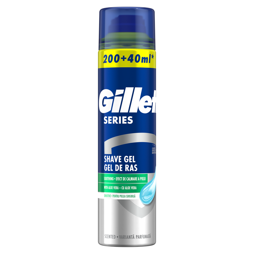Gillette gel za brijanje Sensitive 200+40ml slika 1