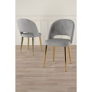 Set Stolica (4 Komada) Pane - Boje: Siva, Zlatna