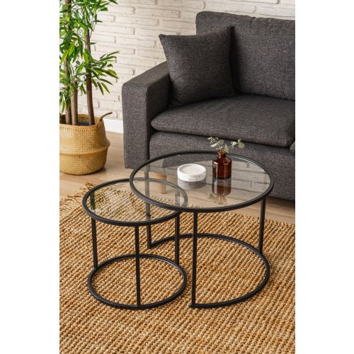 Belarus - Gold 60-42 Black Coffee Table Set slika 2