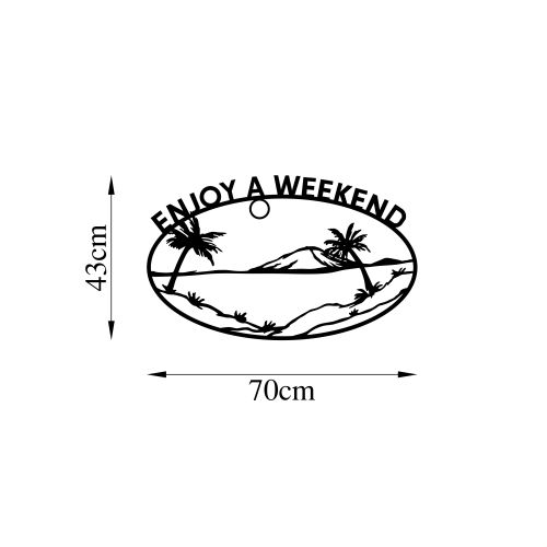 Wallity Metalna zidna dekoracija, Enjoy A Weekend - 456 slika 5