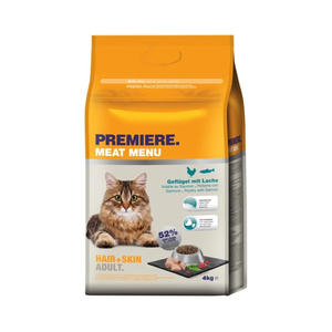 Premiere Cat Adult Hair&amp;Skin perad i losos 4 kg