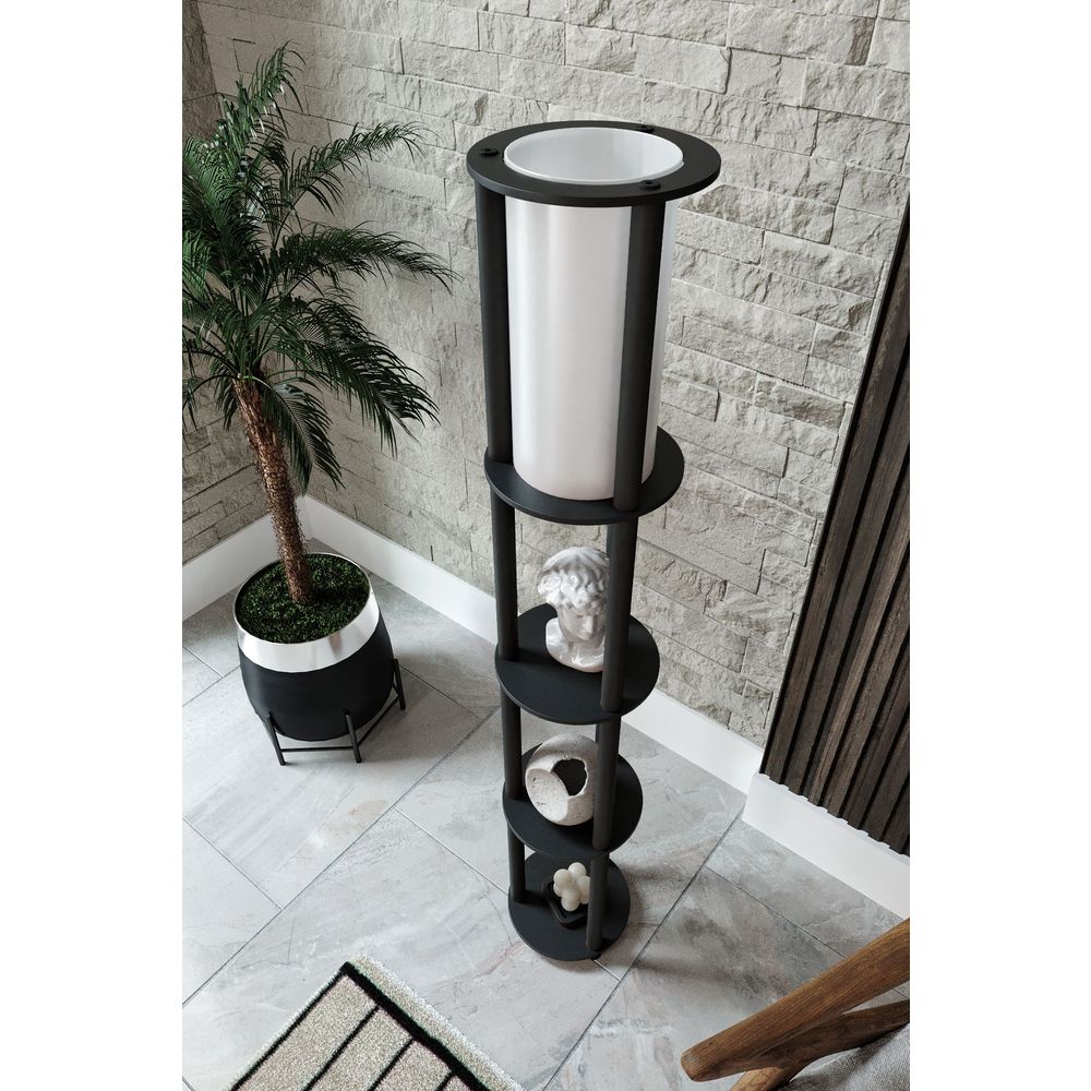 Podna Lampa Estantes Round - Crna slika 5