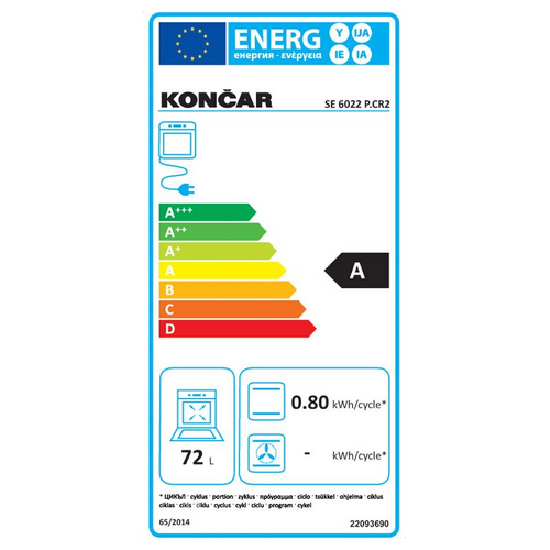 Končar štednjak SE 6022 P.CR2 slika 3