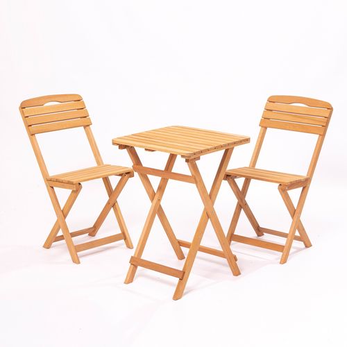 BMG Set vrtnih stolova i stolica (3 komada), smeđa boja, MY001 slika 1