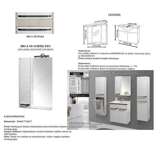 Ceramica Lux Ibica 60 gornji deo slika 2