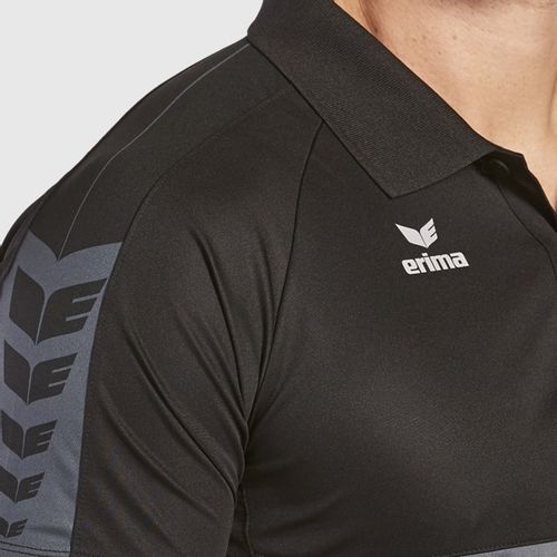 Majica Erima Six Wings Polo Slate Grey/Black slika 5