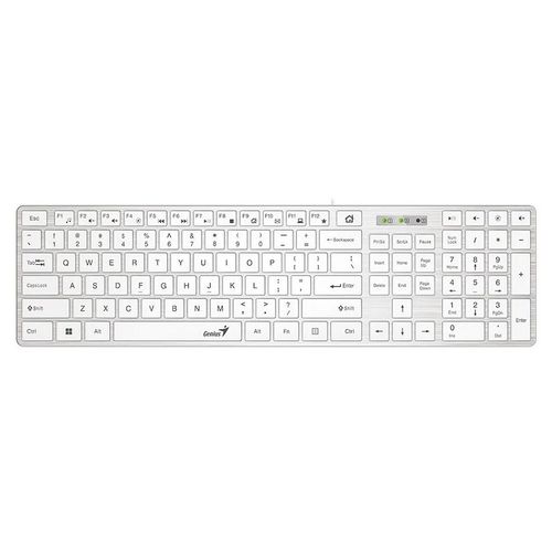 GENIUS SlimStar 126 USB US bela tastatura slika 2