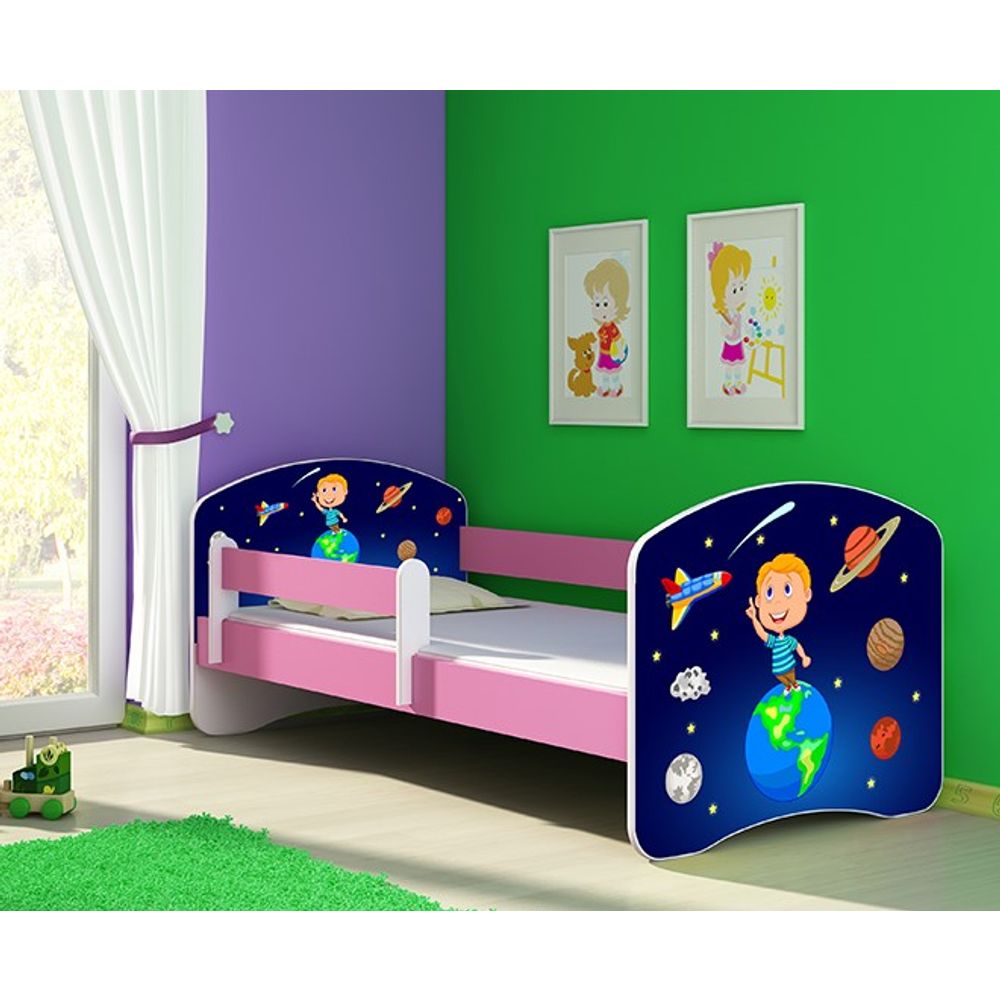 ACMA Dječiji krevet Acma II Pink - 160x80cm - Dezen 22 slika 1