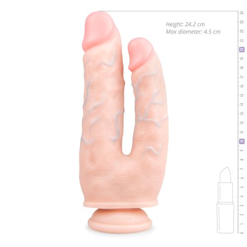 Dvojni dildo 25 cm, kožni slika 6