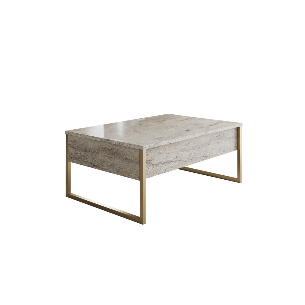 Stol za kafu 'Luxe' - Travertin Zlatni slika 4