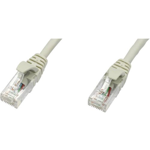 Telegärtner L00000E0011 RJ45 mrežni kabel, Patch kabel cat 5e U/UTP 1.00 m siva vatrostalan 1 St. slika 1