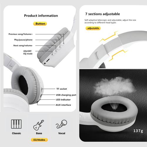 Bluetooth slusalice Sodo SD-703 roze slika 2