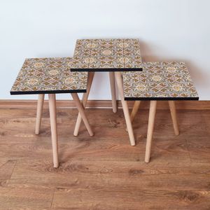 Set Stolića za Ugao (3 Komada) - Višebojni