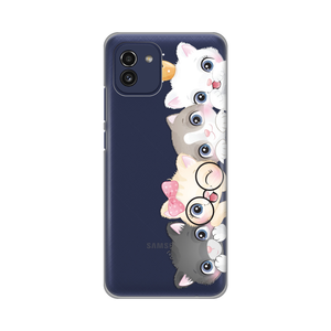 Torbica Silikonska Print Skin za Samsung A035G Galaxy A03 Cats