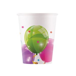 Papirne čaše Baloni 200ml, 8kom - Savršene za svaku proslavu