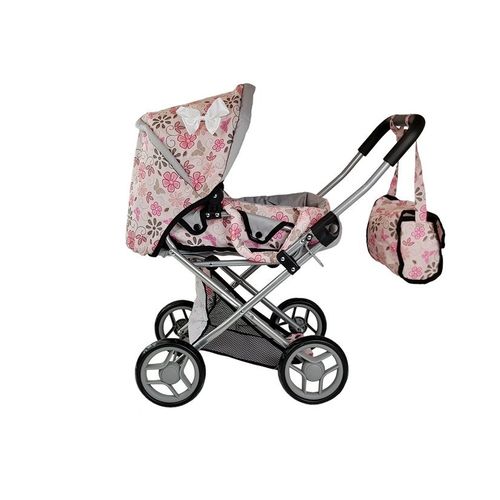 Kolica i torba za Alice Doll Pink Floral  slika 3