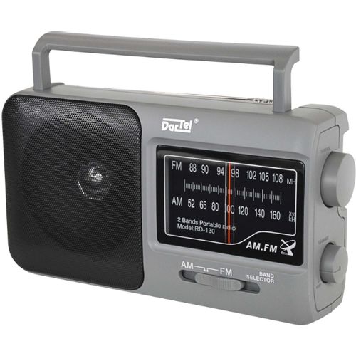 Dartel radio FM, AM, analogni, AC ili klasične baterije, tamno sivi RD-130 slika 2