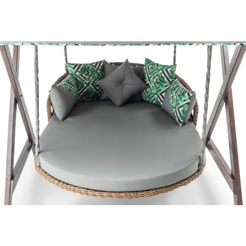 Dominic - Grey Grey Garden Double Swing Chair slika 5