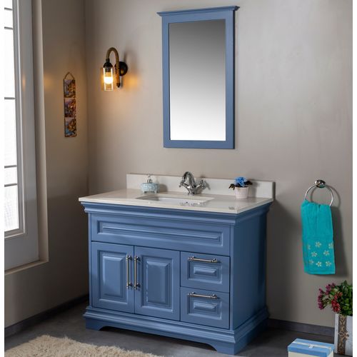 Hanah Home Huron 42 - Blue Blue Bathroom Furniture Set (2 Pieces) slika 2