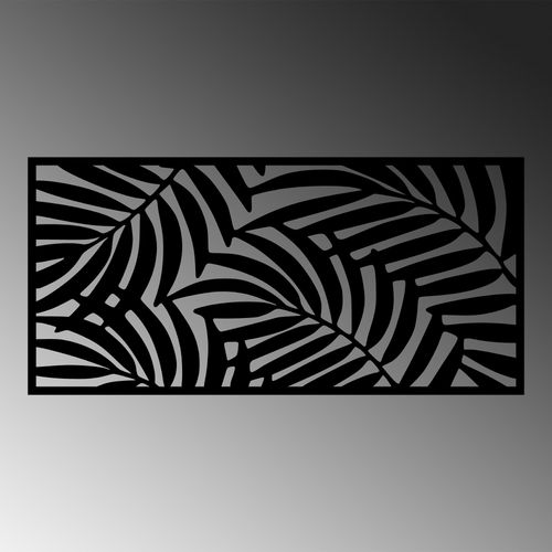 Wallity Metalna zidna dekoracija, Decorative Panel 4 - Black slika 5