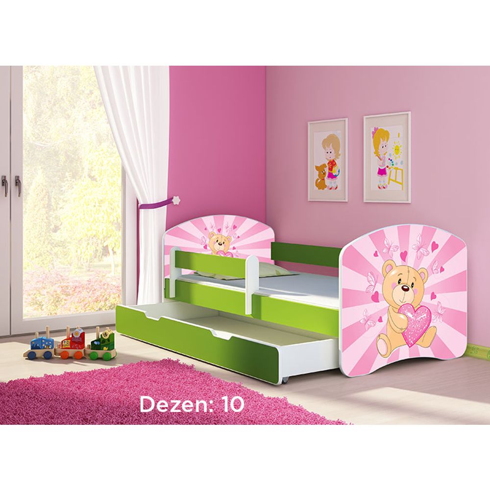 ACMA Dječiji krevet Acma II sa ladicom Green - 160x80cm - Dezen 10 slika 2