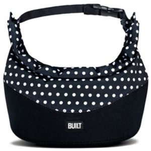 BUILT Rolltop Lunch Bag,Mini Dot Black & White RTLB1-MBW