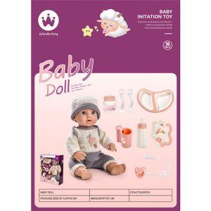 Be be Igračka Lutka s dodacima W16T-03C, Bež-siva