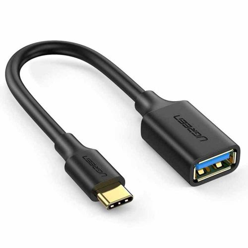 Kabel UGREEN, USB-C (M) na USB 3.0 A (Ž) OTG, crni, 15cm slika 1