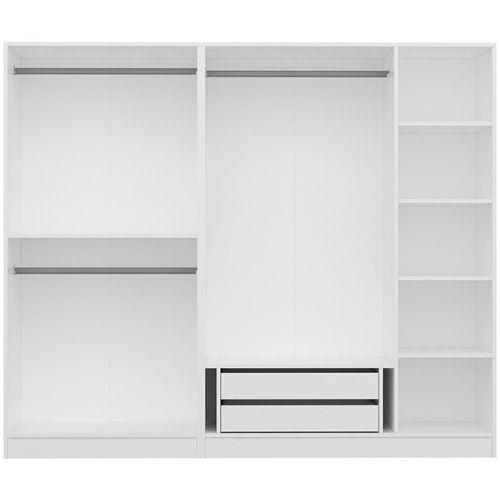 Kale 5 Bolme 2 Cekmece 190 - White White Wardrobe slika 5