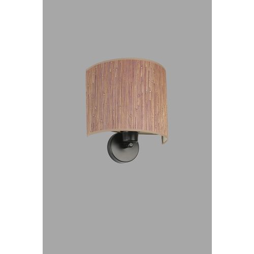 Bambu 04 Abajurlu Oval Aplik Wooden Wall Lamp slika 4