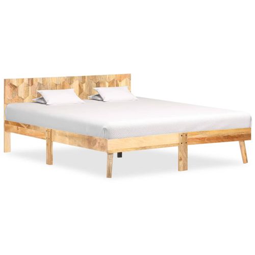 Okvir za krevet od masivnog drva manga 160 x 200 cm slika 19
