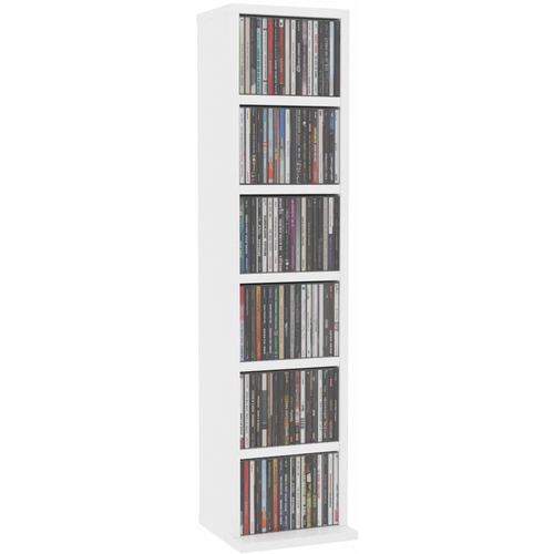 Ormarić za CD-ove bijeli 21 x 20 x 88 cm od konstruiranog drva slika 24