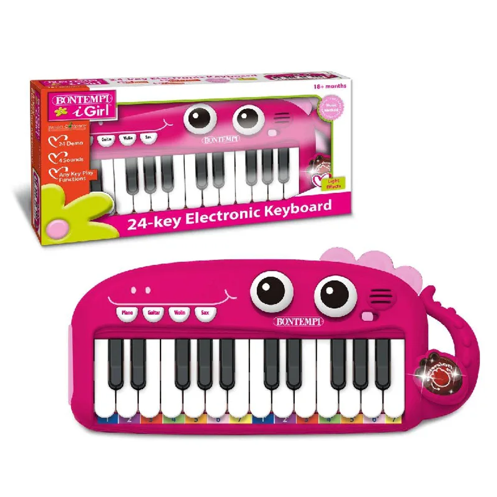 Bontempi Elektronski sintisajzer sa svjetlosnim efektima, Rozi slika 1