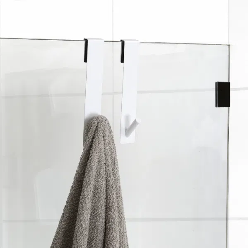 Tendance vješalica za tuš kabinu 2/1 metalna, bijela slika 2