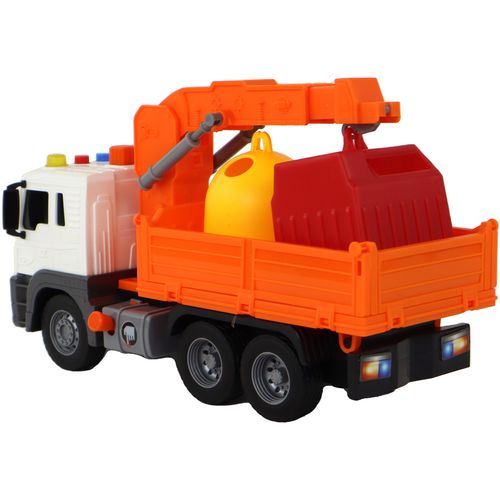 Kamion s kranom i balvanima 1:16 narančasta slika 3
