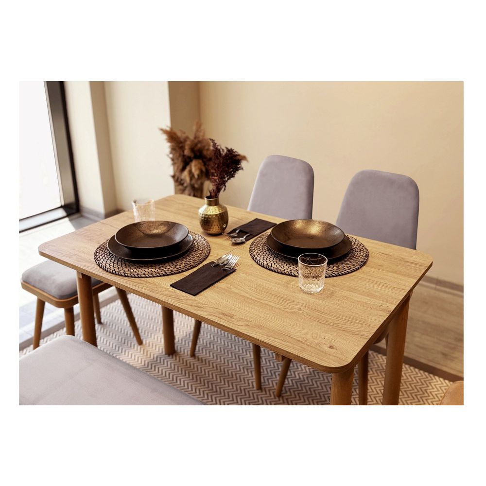 Vina Mini 03 0701 - Set Ekstenzibilnog Stola i Stolica u Soho Sivoj slika 5