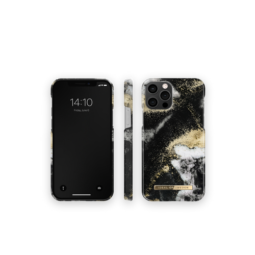 iDeal of Sweden Maskica - iPhone 12 / 12 Pro - Black Galaxy Marble slika 1